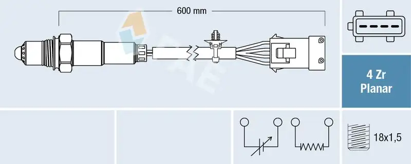 FAE 77494 Oksijen Sensörü 9665104080