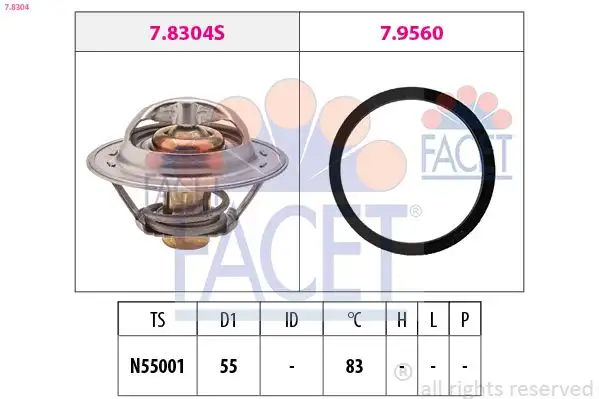 FACET 7.8304 Termostat 9616090280