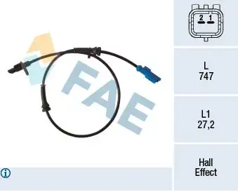 FAE 78333 ABS Hız Sensörü (Arka) 9805066580