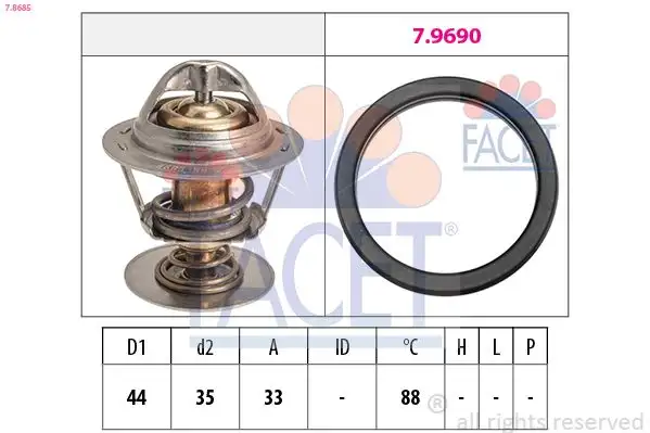 FACET 7.8685 Termostat 1338E7