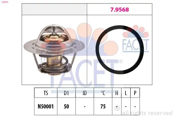 FACET 7.8721 Termostat 8200772994