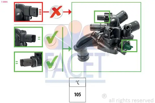 FACET 7.8866 Termostat