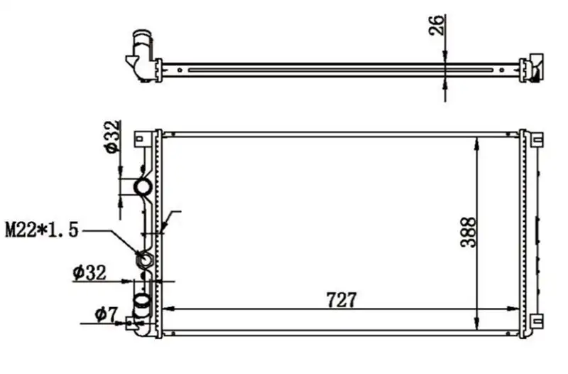 MGA 80129 Radyatör 7701049664