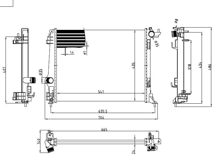 MGA 80486 Radyatör 214102235R