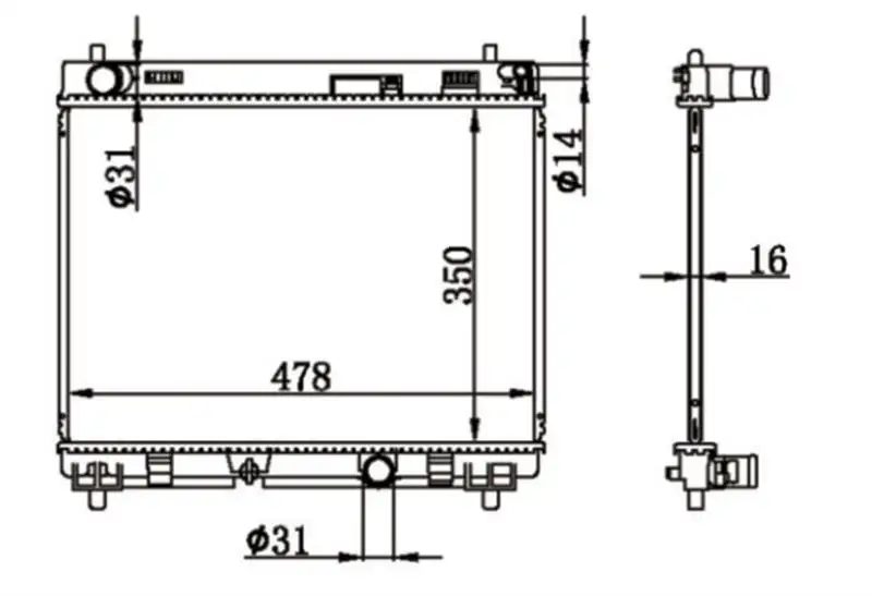 MGA 80708 Radyatör 164000N050