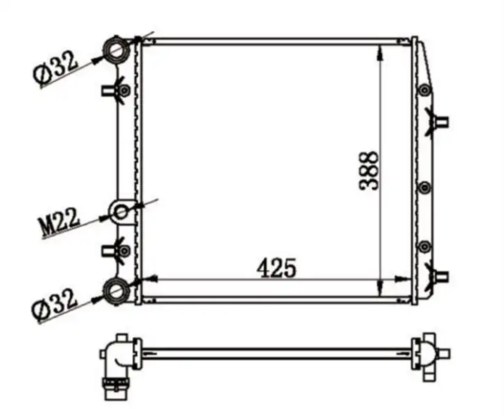 MGA 80732 Radyatör 6QE121253