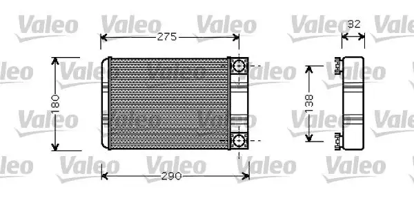 VALEO 812321 Kalorifer Radyatörü A2038300161