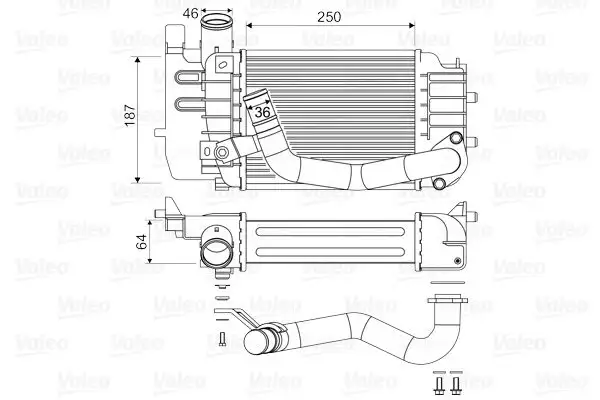 VALEO 818655 Turbo Radyatörü 179000N030