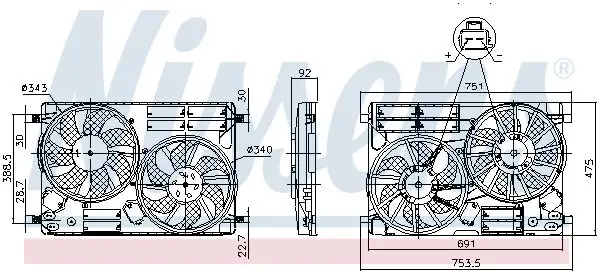 NISSENS 850096 Fan Motoru