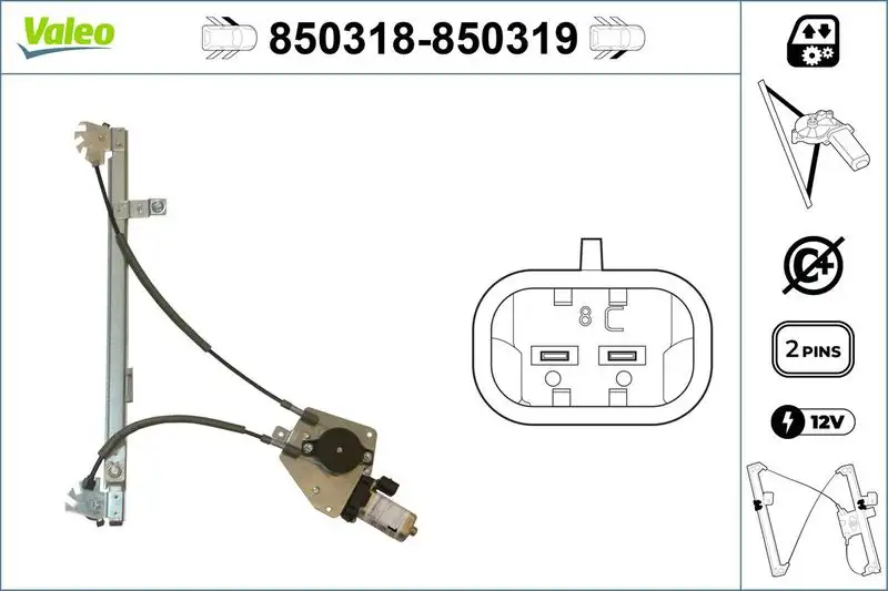 VALEO 850318 Ön Cam Krikosu (Sol)