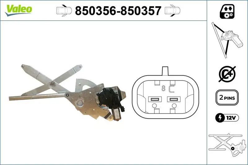 VALEO 850356 Ön Cam Krikosu (Sol) 8200188553