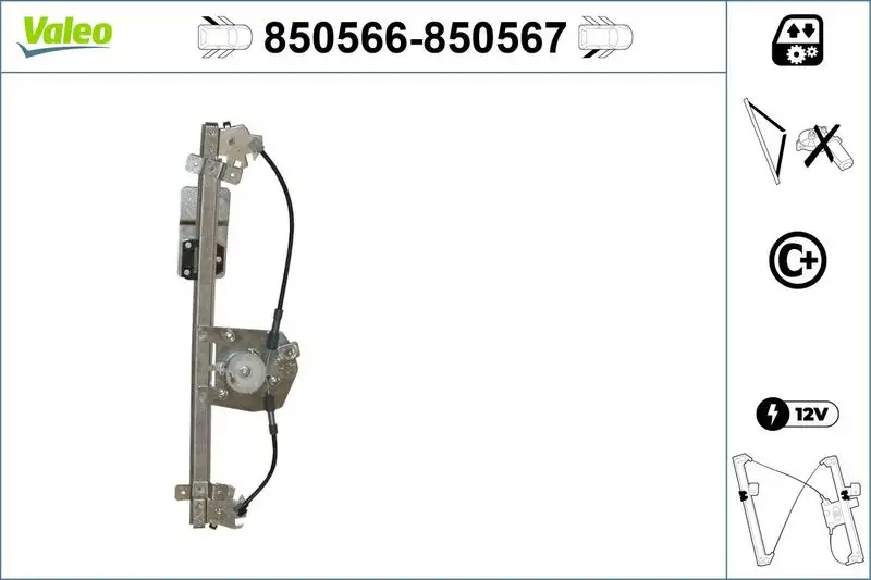 VALEO 850566 Arka Cam Krikosu (Sol) 90521877
