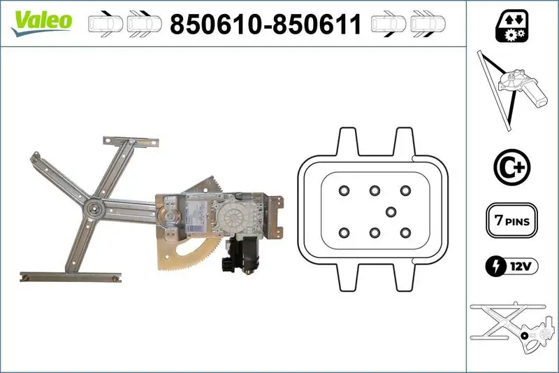 VALEO 850610 Ön Cam Krikosu (Sol) 93178695