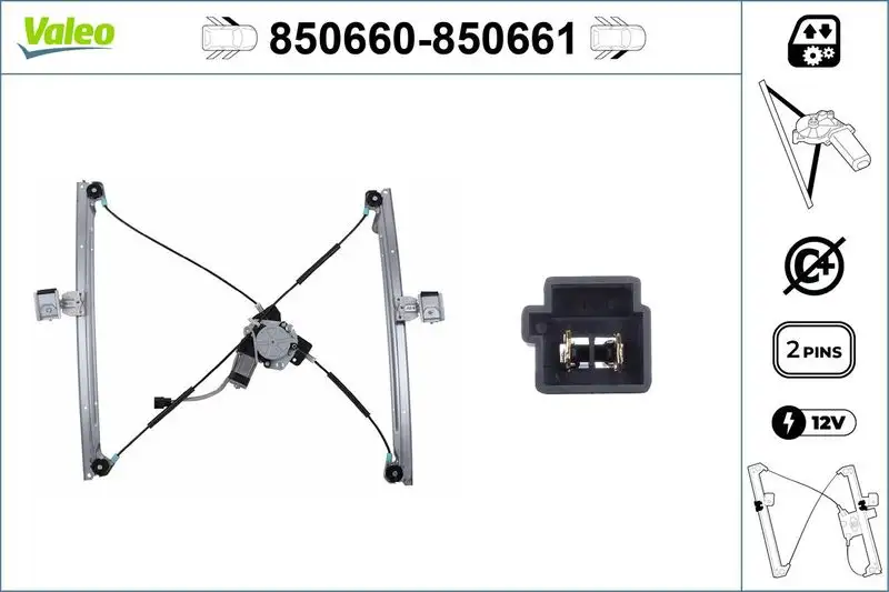 VALEO 850660 Ön Cam Krikosu (Sol) 4894527AA