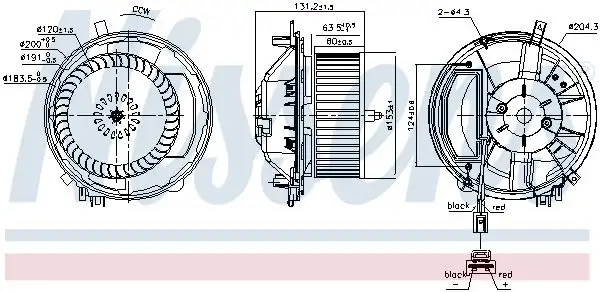 NISSENS 87527 Kalorifer Motoru 5WB819015