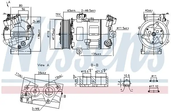 NISSENS 890947 Klima Kompresörü