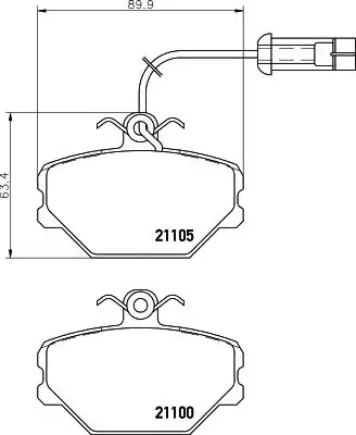 HELLA 8DB355006-191 Ön Fren Balatası