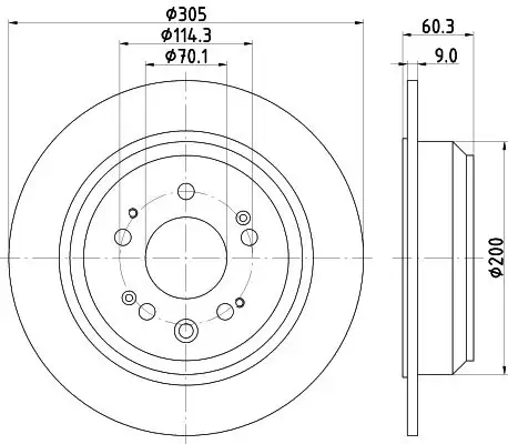 HELLA 8DD355116-111 Arka Fren Diski 42510TL0G51
