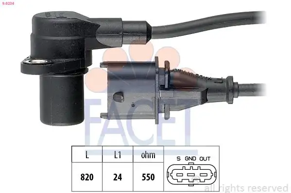 FACET 9.0234 Krank Sensörü 90520855