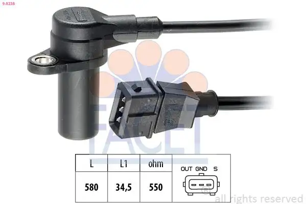FACET 9.0238 Krank Sensörü 90520854
