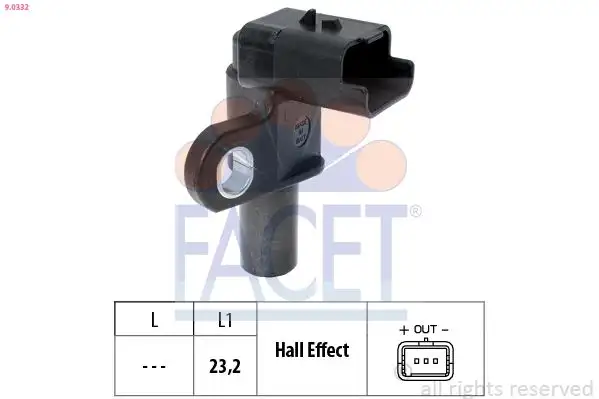 FACET 9.0332 Eksantrik Sensörü 9643579080