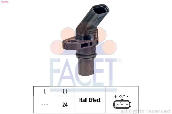 FACET 9.0773 Devir Sensörü 02T906207D