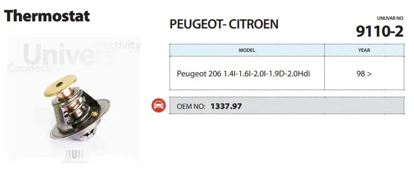 ÜNÜVAR 9110-2 Termostat 133797