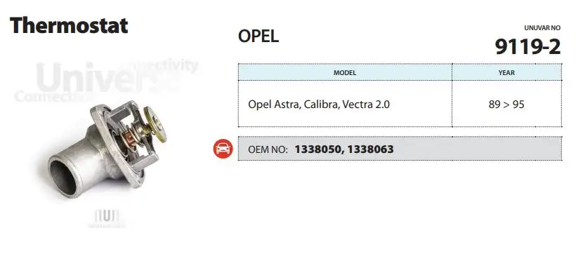 ÜNÜVAR 9119-2 Termostat 1338063