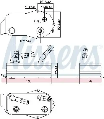 NISSENS 91353 Şanzıman Yağ Soğutucu 17217551647