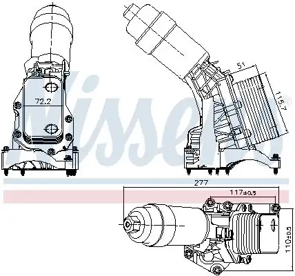 NISSENS 91395 Motor Yağ Soğutucu 15670WAA01