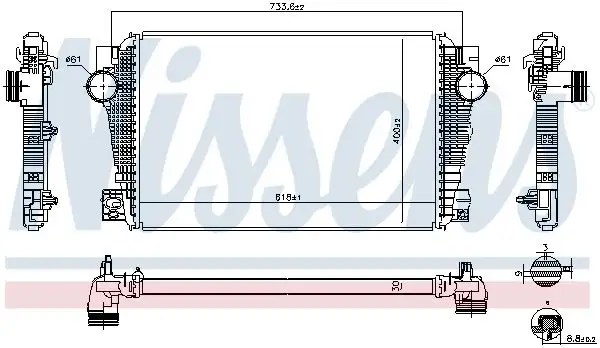 NISSENS 96258 Turbo Radyatörü 2H0145804C