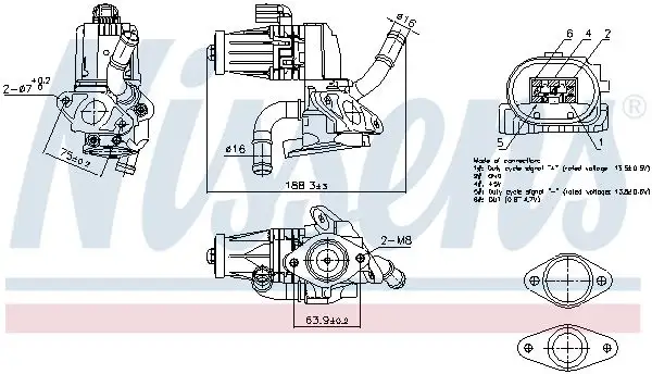 NISSENS 98232 EGR Valfi