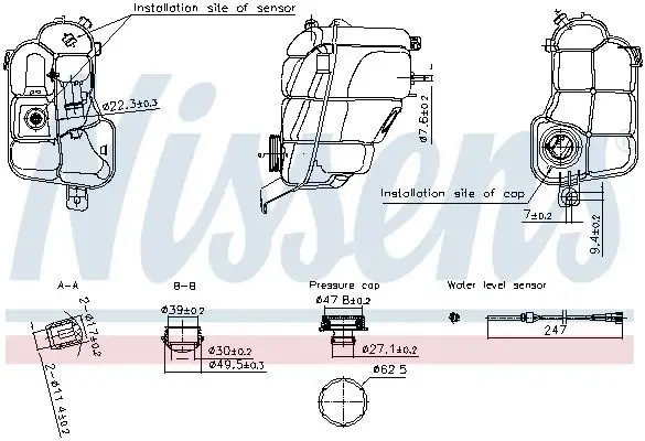NISSENS 996294 Yedek Su Deposu 6G918K218FA