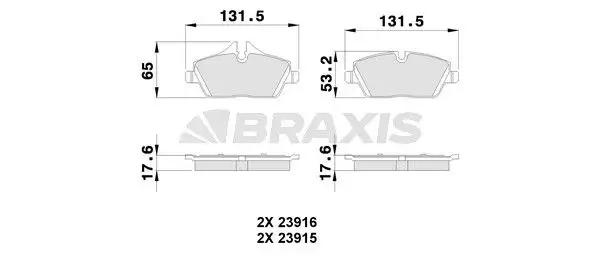 BRAXIS AA0031 Ön Fren Balatası