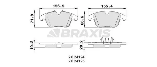 BRAXIS AA0044 Ön Fren Balatası