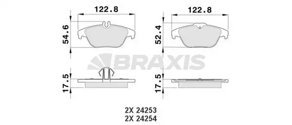 BRAXIS AA0091 Arka Fren Balatası