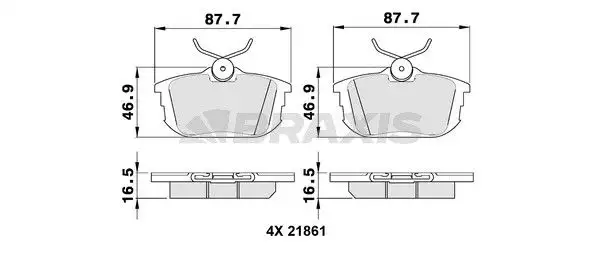BRAXIS AA0093 Arka Fren Balatası