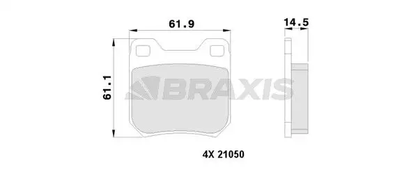 BRAXIS AA0125 Arka Fren Balatası