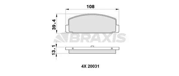 BRAXIS AA0131 Arka Fren Balatası