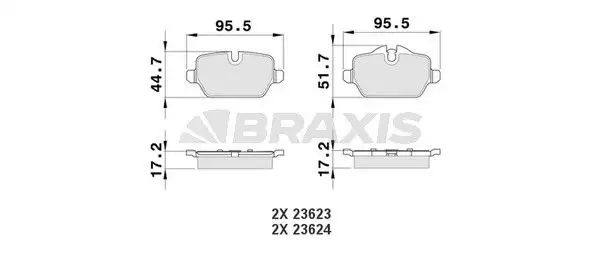 BRAXIS AA0133 Arka Fren Balatası