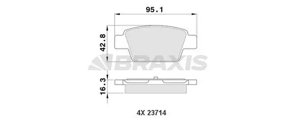BRAXIS AA0154 Arka Fren Balatası