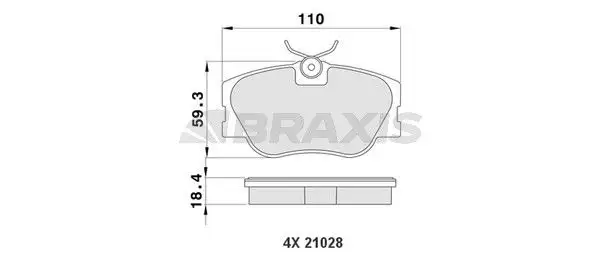 BRAXIS AA0184 Ön Fren Balatası A0014200720
