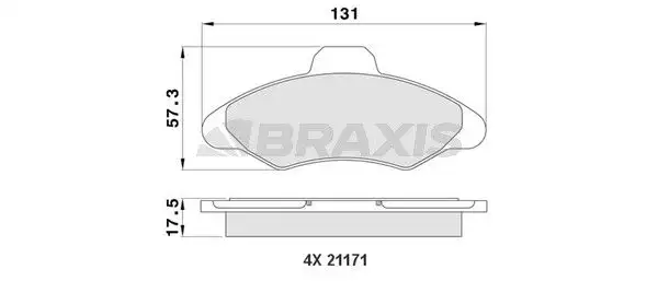 BRAXIS AA0185 Ön Fren Balatası