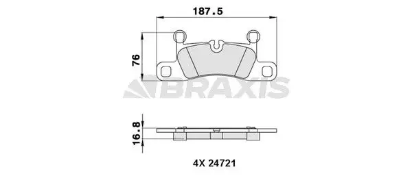 BRAXIS AA0283 Arka Fren Balatası
