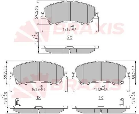 BRAXIS AA0617 Ön Fren Balatası D10604EA0A