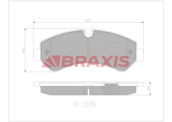 BRAXIS AA0755 Arka Fren Balatası