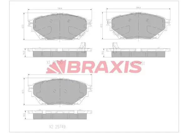 BRAXIS AA0764 Fren Balatası