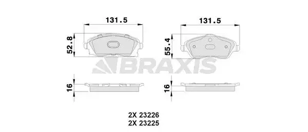 BRAXIS AB0007 Ön Fren Balatası