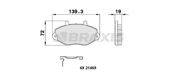 BRAXIS AB0096 Ön Fren Balatası 1301592