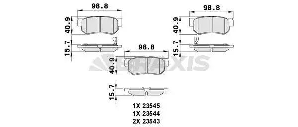 BRAXIS AB0097 Arka Fren Balatası